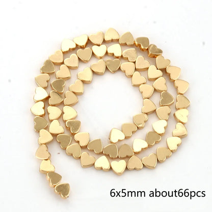 Perles naturelles en hématite de tailles irrégulières - 14K gold 1