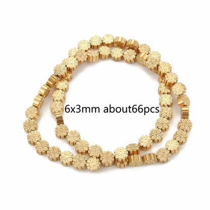 Perles naturelles en hématite de tailles irrégulières - 14K gold 13