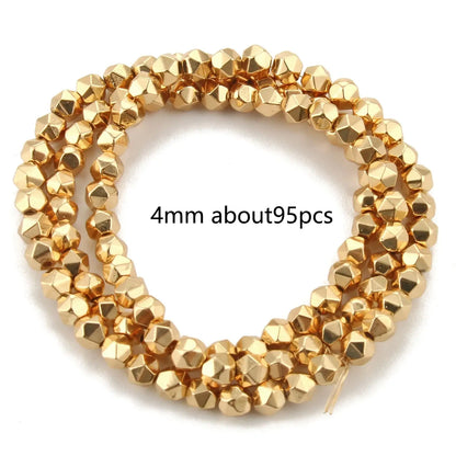 Perles naturelles en hématite de tailles irrégulières - 14K gold 17