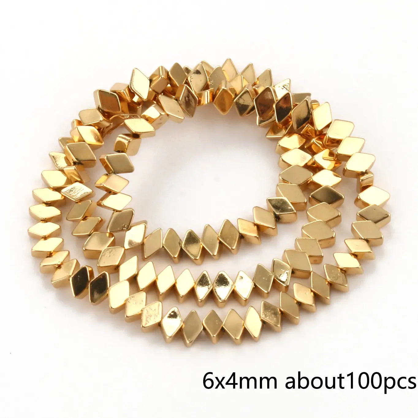 Perles naturelles en hématite de tailles irrégulières - 14K gold 18
