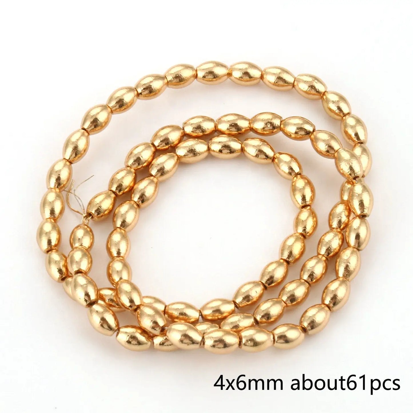 Perles naturelles en hématite de tailles irrégulières - 14K gold 3
