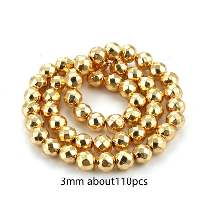 Perles naturelles en hématite de tailles irrégulières - 14K gold 8