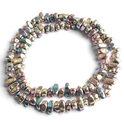 Perles naturelles en hématite de tailles irrégulières - multicolor 01