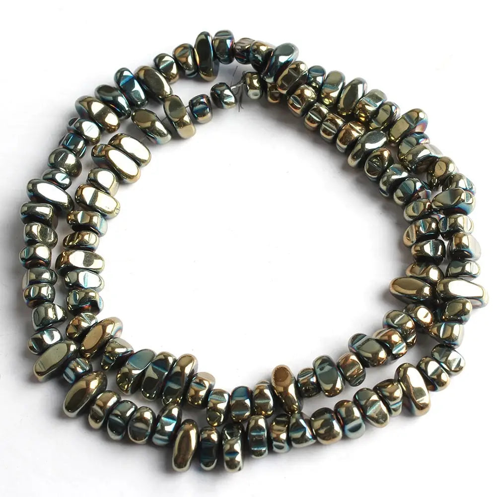 Perles naturelles en hématite de tailles irrégulières - multicolor 02