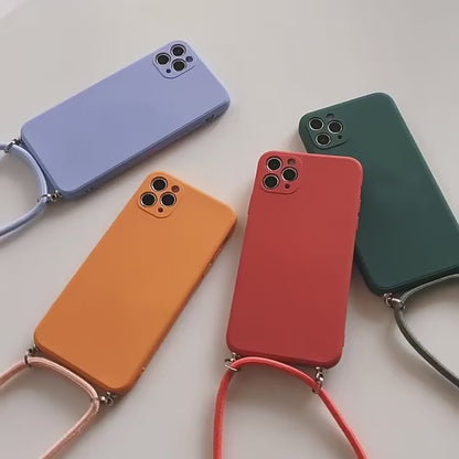 Coque Xiaomi avec cordon vert foncé