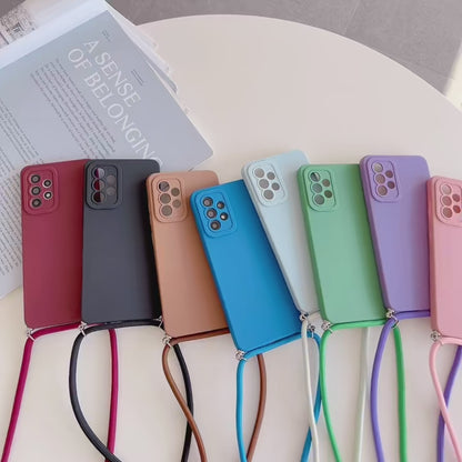 Coque Samsung avec cordon violet